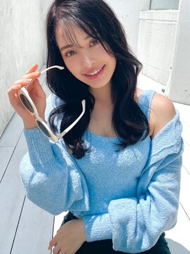 ロンド ルージュ 銀座店(Lond rouge) ミニウルフレイヤーカット顔周り前髪韓国ミディアムロング/銀座