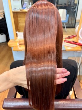 アン ブリーチ(UN BLEACH) 髪質改善×レッドブラウン【高木】