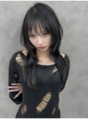 ハッシュカットミディアム ミディアムレイヤー 顔周りレイヤーii