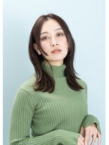 シェノン 赤羽店(CHAINON)&nbsp;姫バングクールレイヤー暗髪くびれウルフセミロング赤羽美容室