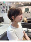 【畑中正敏】ベージュカラー×ひし形ショート