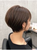 ショート/ボブ/ハイライト/インナーカラー/白髪ぼかし/銀座駅