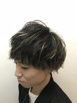 パティオンツー(PATIONN2)&nbsp;メンズクラウドマッシュツーブロックハイライトカラースタイル
