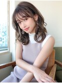 アフロート矢田菜津紀　シースルー前髪かわいいベージュブラウン