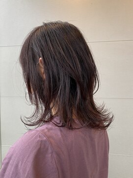 イースタイル 志都呂店(e-style com’s hair) 【ミディアムレイヤー】#アッシュピンク#フレンチガーリー# 艶感