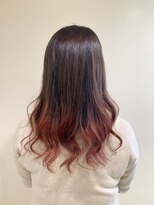 アズール 草加(azule)&nbsp;大人かわいいグラデーションカラー　レッドブラウン