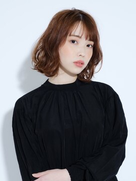 デイジー インデックスヘア 大島店(DAISY index hair) フェザーバング ボブ カーキグレージュ 大人かわいい ベージュ