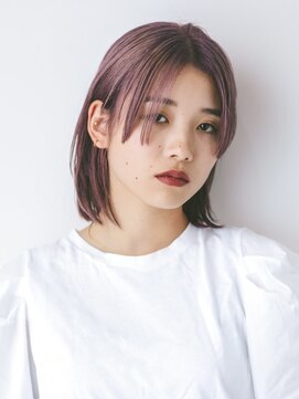 オトソーデン(Oto-soden) ラベンダーピンクの伸ばしかけボブ