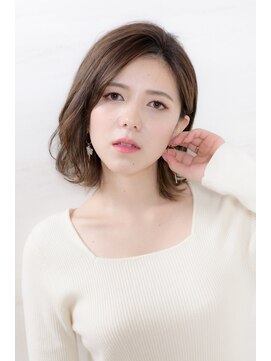 ユニックス ノクティプラザ溝口店(UNIX) フレンチカジュアルミディアムウェーブ[ニュアンスカラー]◎30代