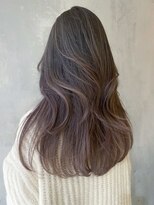 アイティーバイアルバム 藤沢店(IT by ALBUM)&nbsp;ラベンダーグレーレイヤー_外ハネボブセクションカラー_ba382283