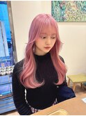 【morio坪井】ケアブリーチ ×ホワイトピンク