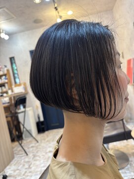 シンミシエル 京都北野白梅町(shinmiciel) ナチュラルボブハイライトイメチェン30代40代50代60代ショート