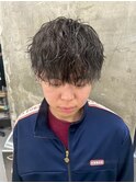 波巻きツイストスパイラルパーマ/フェザーパーマ/眉毛/メンズ