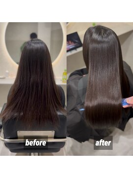 ホワイト(WHITE) 光を味方にするつやつや髪質改善ストレート〇