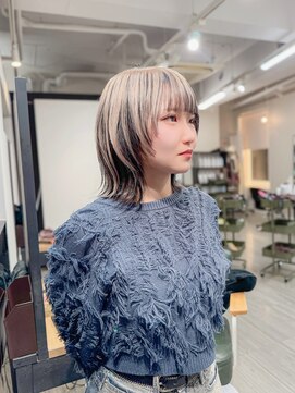 ライズ バイ レボ(RISE by REVO) 顔まわりレイヤーボブ/アンブレラカラー