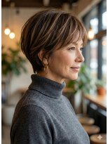 花かんざし&nbsp;ミセスショート×ハイライト