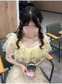 編みおろしツイン/リボン/横浜ヘアメ