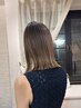 【白髪を活かす】大人ハイライト+艶カラー+カット+髪質ケア