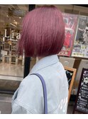 Lia　ブリーチ無しでもビビッドなピンク♪