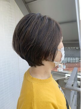 オーシャン(Ocean) [OCEAN Hair&Life藤原純]白髪ぼかしハイライトxくびれショート☆