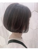 【ショートボブ】【ボブ】【カラー】ラインをみせるキュートボブ