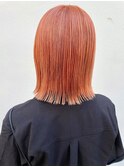 ダブルカラーオレンジベージュカラーケアブリーチハイトーン韓国