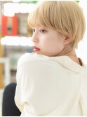 ★外国人風金髪ハイトーンカラー小顔丸みショート10代20代★10