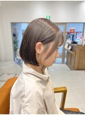 魅力倍増カールセミディシアーカラーダークアッシュショートヘア