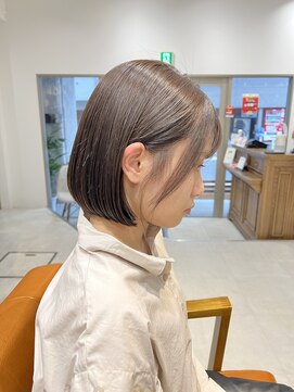 ネイロ 錦糸町(NeiRo) 魅力倍増カールセミディシアーカラーダークアッシュショートヘア