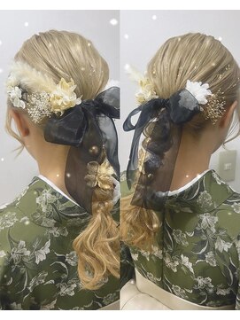 ヘアセット専門店 ナゴミ 渋谷店(nagomi) ローポニー編み下ろし