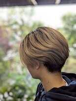 ナンバーエイト(number eight)&nbsp;20代30代メンズカットメンズヘア◆ブリーチカーキベージュ