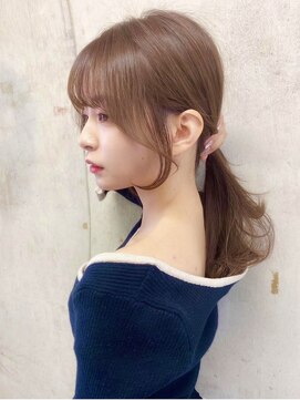 ロンド アンブル 四条烏丸(Lond ambre) 顔まわりカット/韓国/小顔/フォギーベージュ