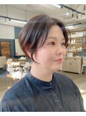 熊本ショート　ハンサムショート　前髪長めショート　30代40代