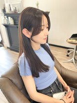 コース(CORS)&nbsp;【CORS高崎】韓国レイヤー 顔周りカット 暗髪グレージュ