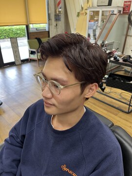 アールズ ヘア(R's hair) MEN’S HAIR/ブルーブラック/フェザーパーマ/ 印西　印西市