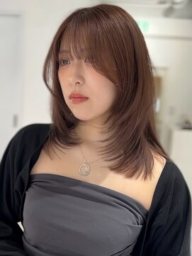 ヨロ 渋谷(YOLO) 韓国ヘアーハッシュカットレイヤーカットハイライトカラー