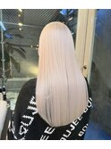 ホワイトカラーロングハイトーンケアブリーチペールカラー