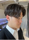 調布ニュアンスパーマカルマパーマセンターパートガイルヘア緩め