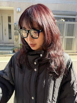 シータ 大山(THETA) レイヤーカット/似合わせカット/ボルドーカラー/大山