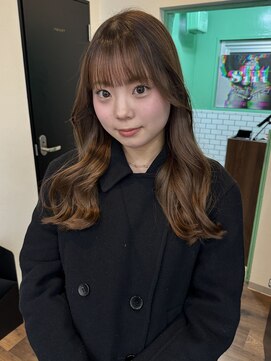 スリット(slit) 艶ブラウン×ナチュラルセミロング