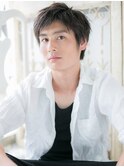 王道アッシュブラック社会人スーツ短髪ショートa小山20代30代