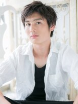 大波純一美容室パーティハン&nbsp;王道アッシュブラック社会人スーツ短髪ショートa小山20代30代