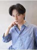 センターパートウルフショートネープ襟足あり