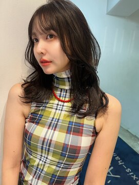 アクシス 栄店(`AXIS) 馬渕ミルクティーブロンド/ダークブルー/デジタルパーマ/栄