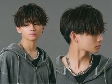 【パーマ初心者も安心◎トップに動きサイドは抑えメリハリの出る緩め×無造作シャドウパーマ】