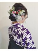 袴着付けルーズアップ