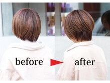 【ドライプロセス】で髪のくせや、生え方のくせに対応します!!