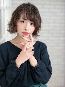 カイノ 福岡天神店(KAINO) 【KAINO】ひし形シルエットグレージュエアリーショートボブ