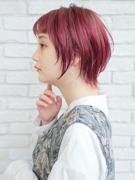 ロンド パルティール 大宮(Lond partir) ウルフボブ×カーネリアンレッド 10代20代 コンノコウゾウ