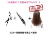 【新規様限定髪質改善75%OFF】 カット+弱酸性縮毛矯正+水素トリートメント